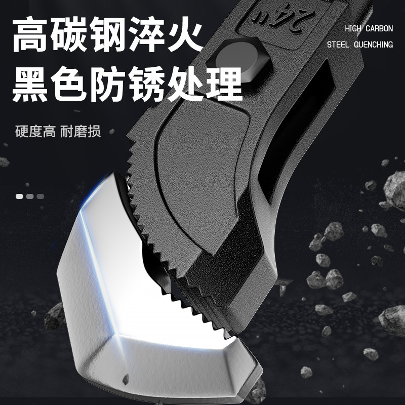 Steel bar wrench, quick pipe wrench, universal pipe wrench, torque sleeve pipe wrench, straight thread pipe wrench for connection Specification drawing
