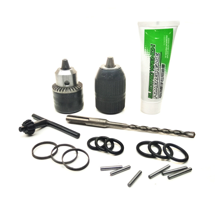 Wholesale extended sleeve rubber ring pin, electric wrench lubricating oil drill chuck, battery pack full figure