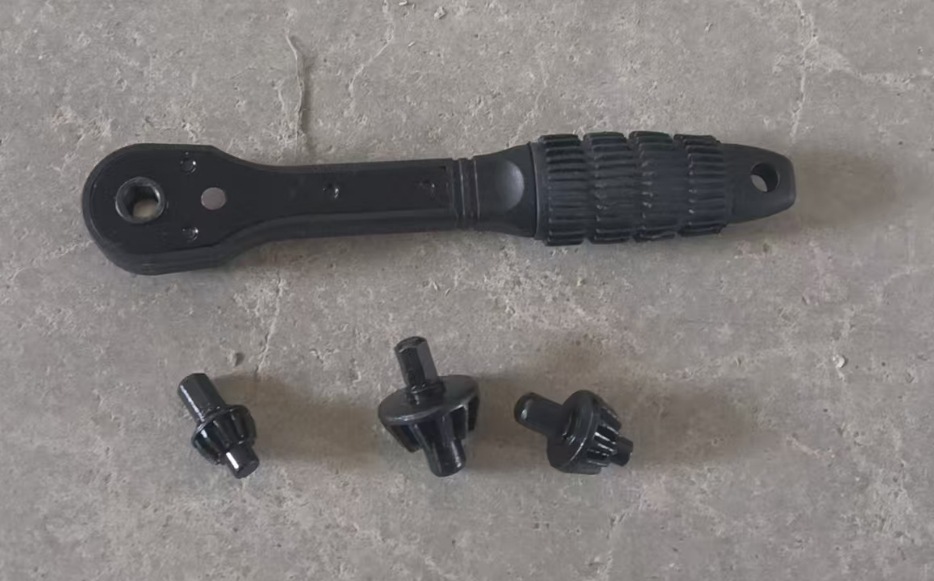 12.7mm 17.5mm key wrench two-in-one drill chuck key black ratchet dual-purpose wrench undefined