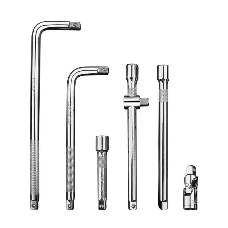 Tuosen Hardware Tools Extended connecting rod 1/2 sleeve universal joint 10-inch slide rod 40 chromium L-shaped sleeve connecting rod Item Picture