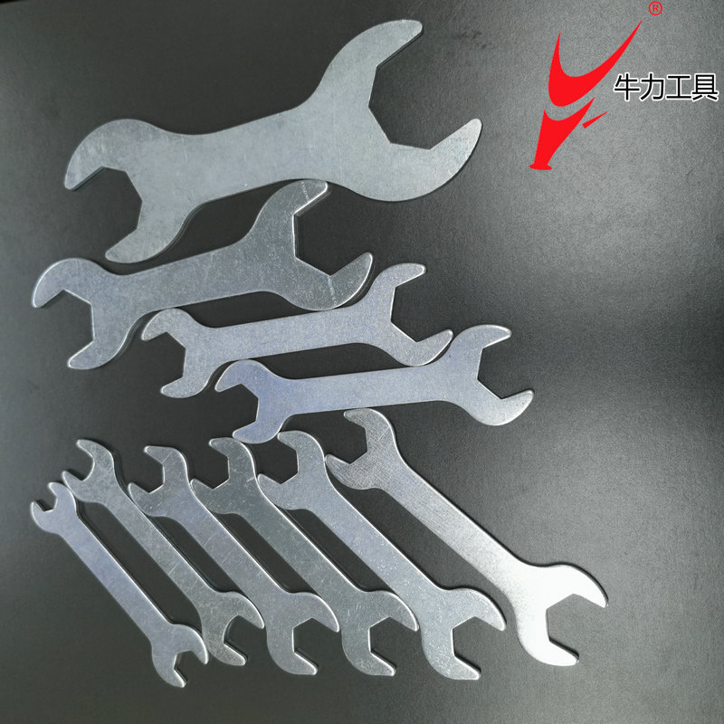 Niu Li galvanized iron sheet stamping dual-purpose open-end wrench, double-head thickened manual hardware matching tool factory wholesale details Picture
