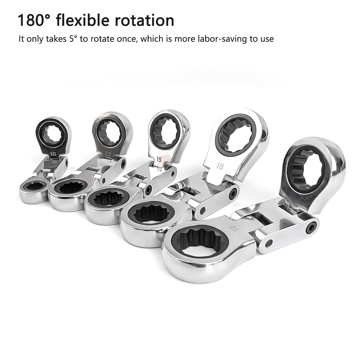 The 5pcs mini double-head ratchet wrench and mini auto repair wrench are portable, easy to use and durable details Picture