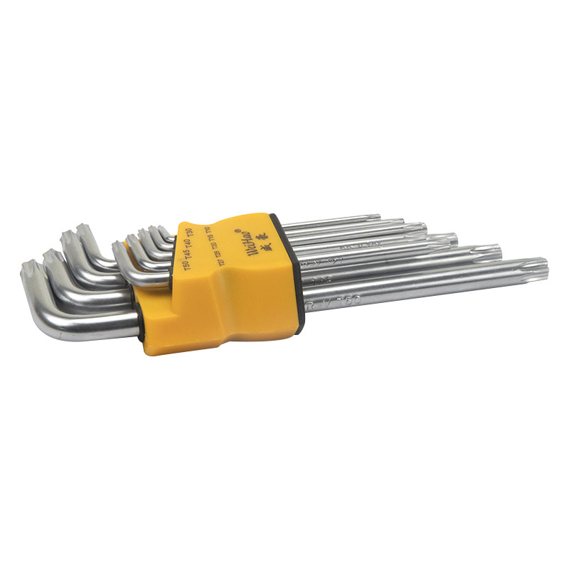 Weihao brand chrome-plated matte box wrench hex wrench set, disc brake Torx10-T50 anti-theft wrench middle hole Item Picture