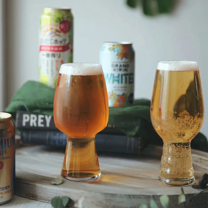 Creative craft beer mugs, tulip mugs, glass cups, wide-mouthed pint cups, draft beer cups can be printed with logos details Picture