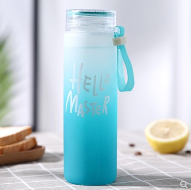 Creative seven-color cups, gradient frosted water cups, glass cups, promotional gift cups, printed advertising cups, and printed logos details Picture