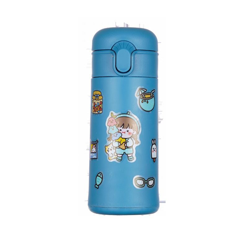 Creative, good-looking, cute children's water cups, portable straws for girls, bouncy cups, gift cups, cross-border order logos for Internet celebrities Item Picture