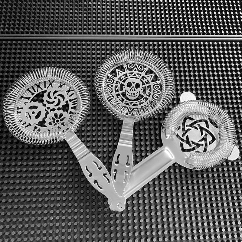 304 stainless steel ice filter, Hawthorne skull gear clock, bent ice separator, bar rose filter details Picture