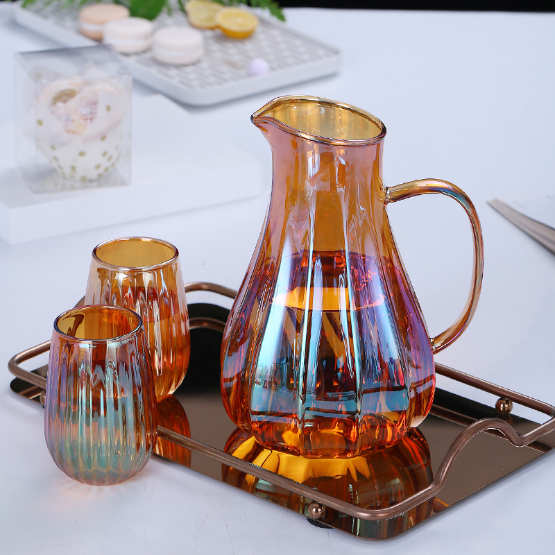 Shell cold water bottle set, glass cold water bottle, heat-resistant and high-temperature resistant, large-capacity household cold boiled water bottle and cup Application Scenario