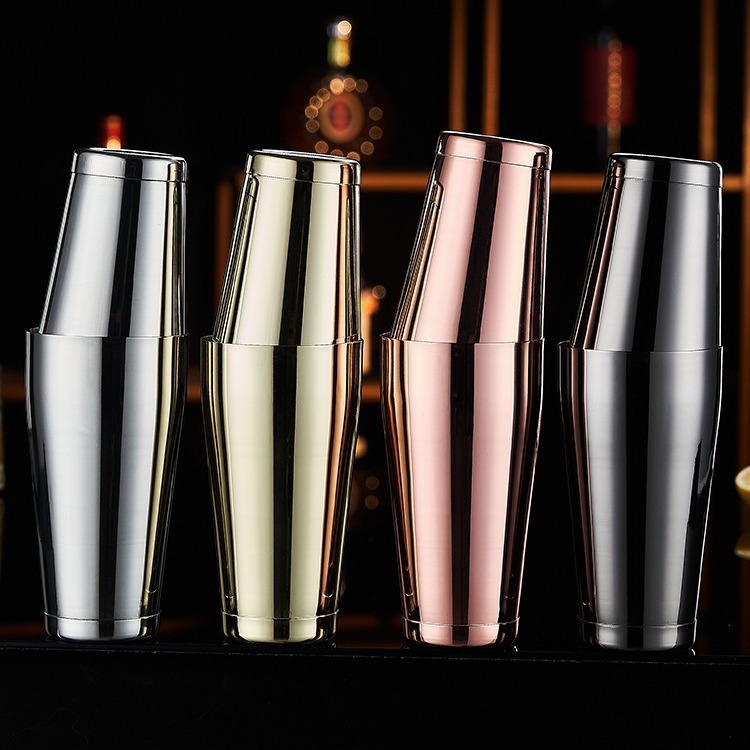 Boston 304 stainless steel shaker set, shaker, cocktail mixing tools, bar shaker full figure