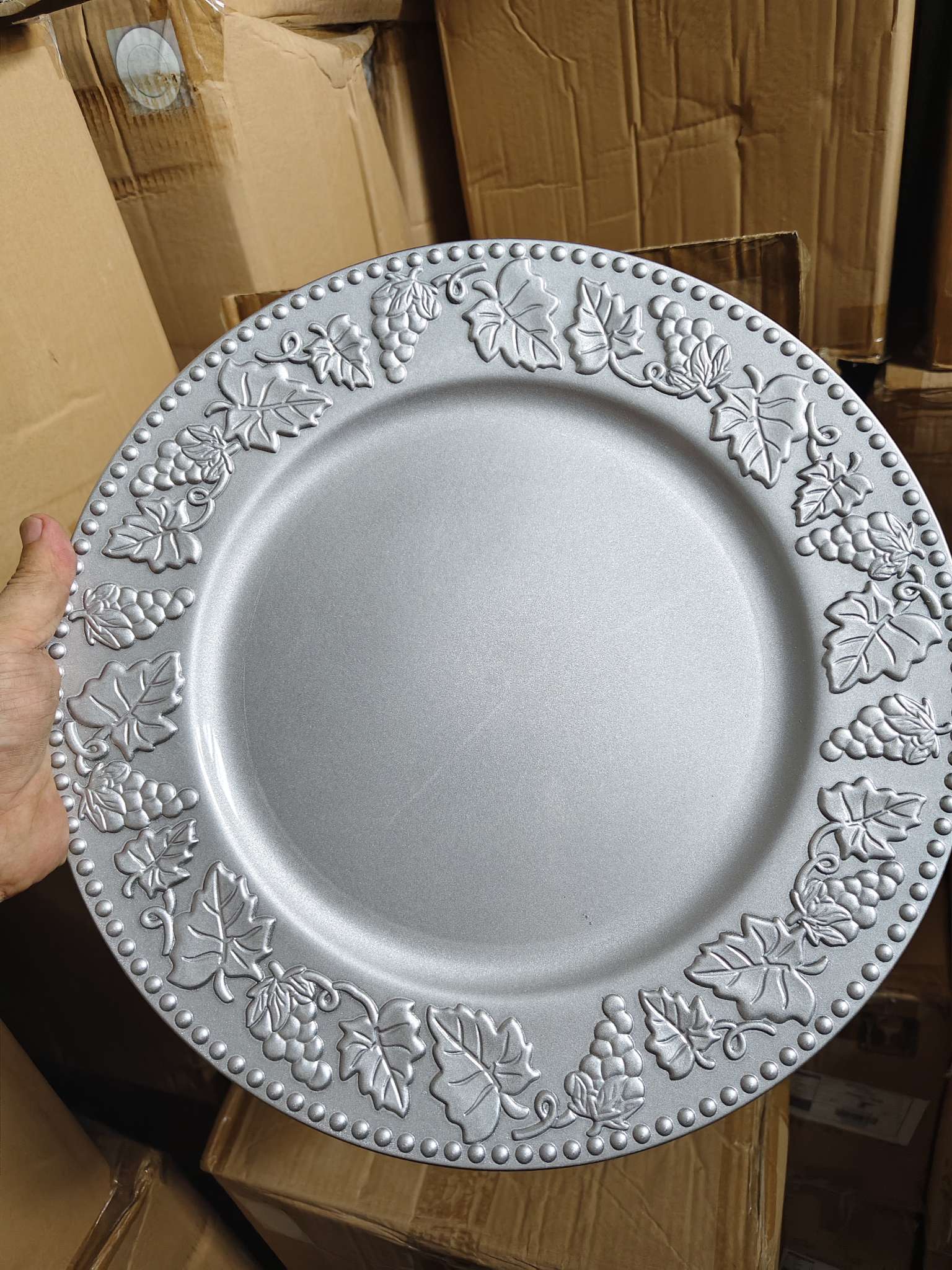 塑料盘子现货供应圣诞盘子产品图