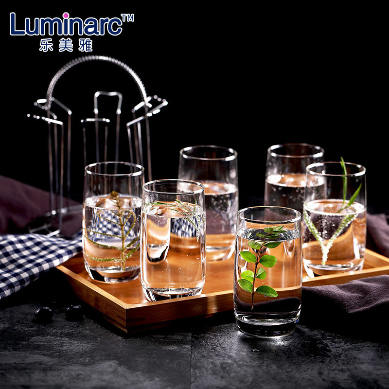 Lemeiya transparent glass Cup Home Set, drinking cup, Milk and Juice cup, Egg Cup, ins Tea Cup 6-piece set details Picture