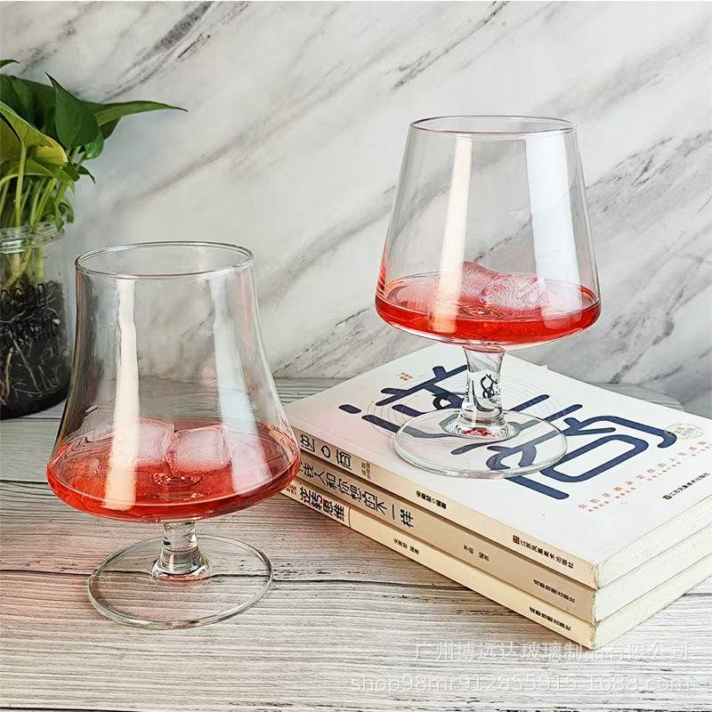 Waist-cinching brandy glass, glass low-stemmed glass, red wine glass, creative whisky craft beer glass, spirits wine glass full figure