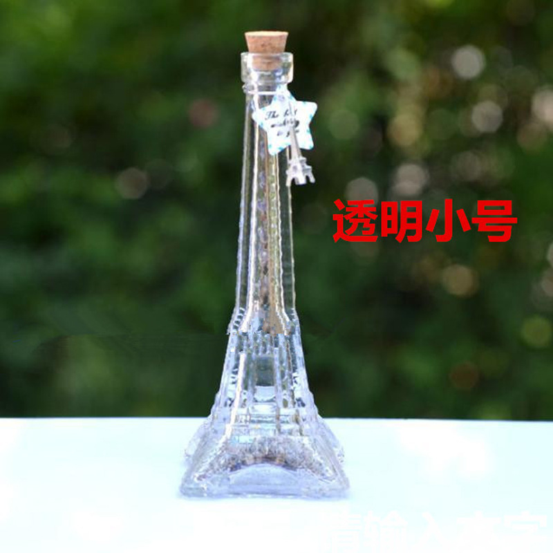 Paris Eiffel Tower glass bottle transparent rainbow wish bottle drift bottle Birthday creative lucky star bottle bottle Application Scenario