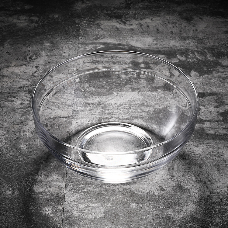Transparent glass bowl, home dessert, fruit salad bowl, soup bowl, creative small tableware for eating, hammer-patterned round bowl Application Scenario
