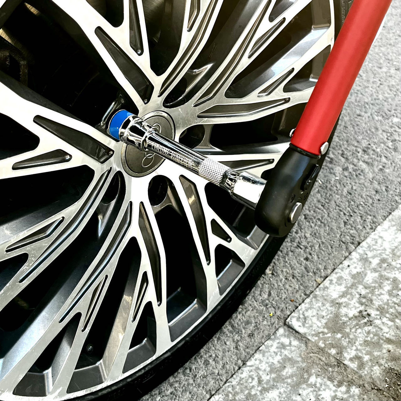 6-piece set of round tube torque wrench, 72-tooth torque wrench, 1/2" 20-230N.m spark plug torque wrench Specification drawing