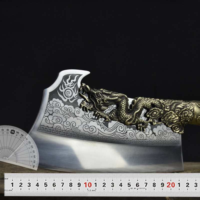03169 Sharp Bone Chopping Knife, Longquan City steel-reinforced heavy-duty kitchen knife, household bone chopping knife, chef's knife, commercial wholesale Application Scenario