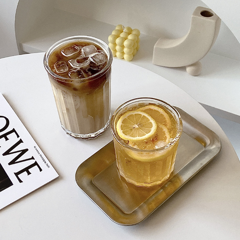 Bolimei Korean InS-style large-capacity glass cups, cold brew coffee cups, glass cups wholesale, milk cups details Picture