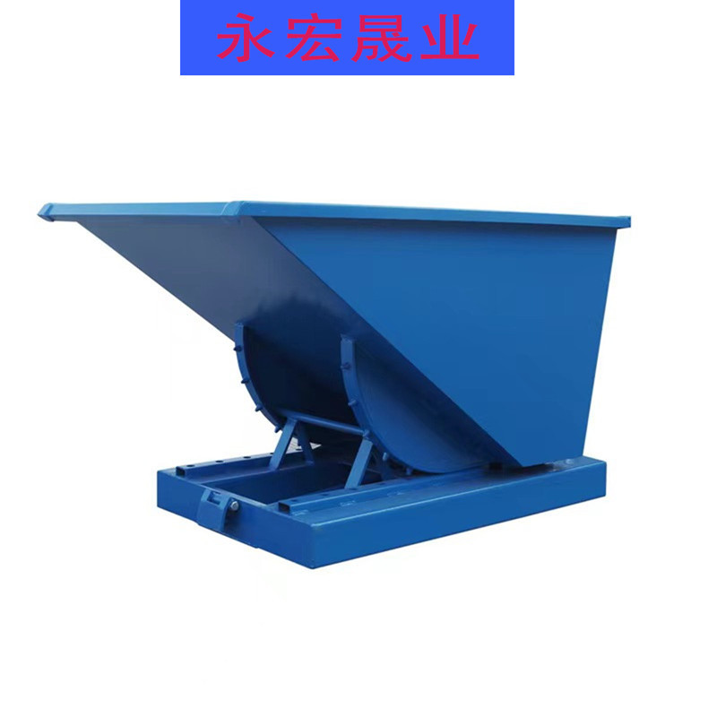 Hand-pushed garbage truck, CNC machine tool, waste dump truck, self-unloading forklift, dump box, industrial iron filings truck Specification drawing