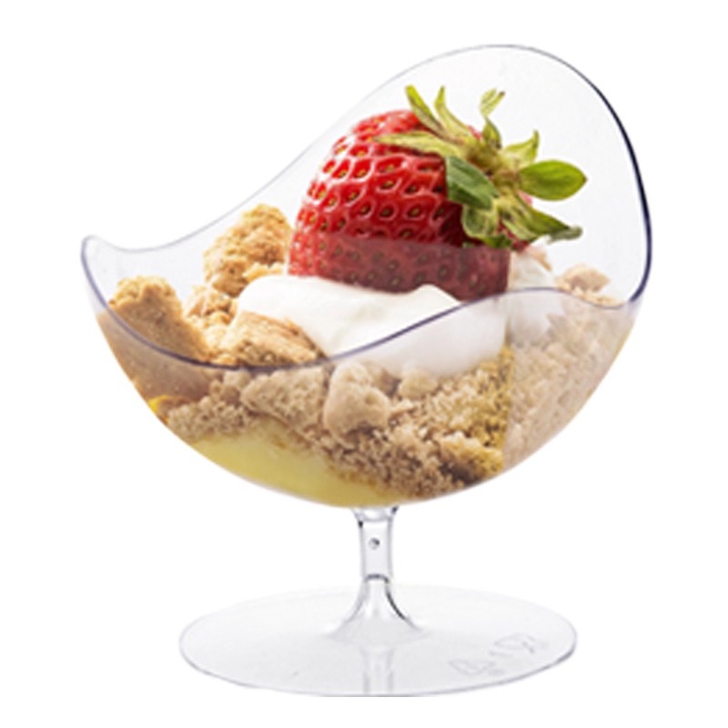 Plastic high-legged ice cream cake pudding yogurt cup, disposable transparent creative wedding dessert table mousse cup Item Picture
