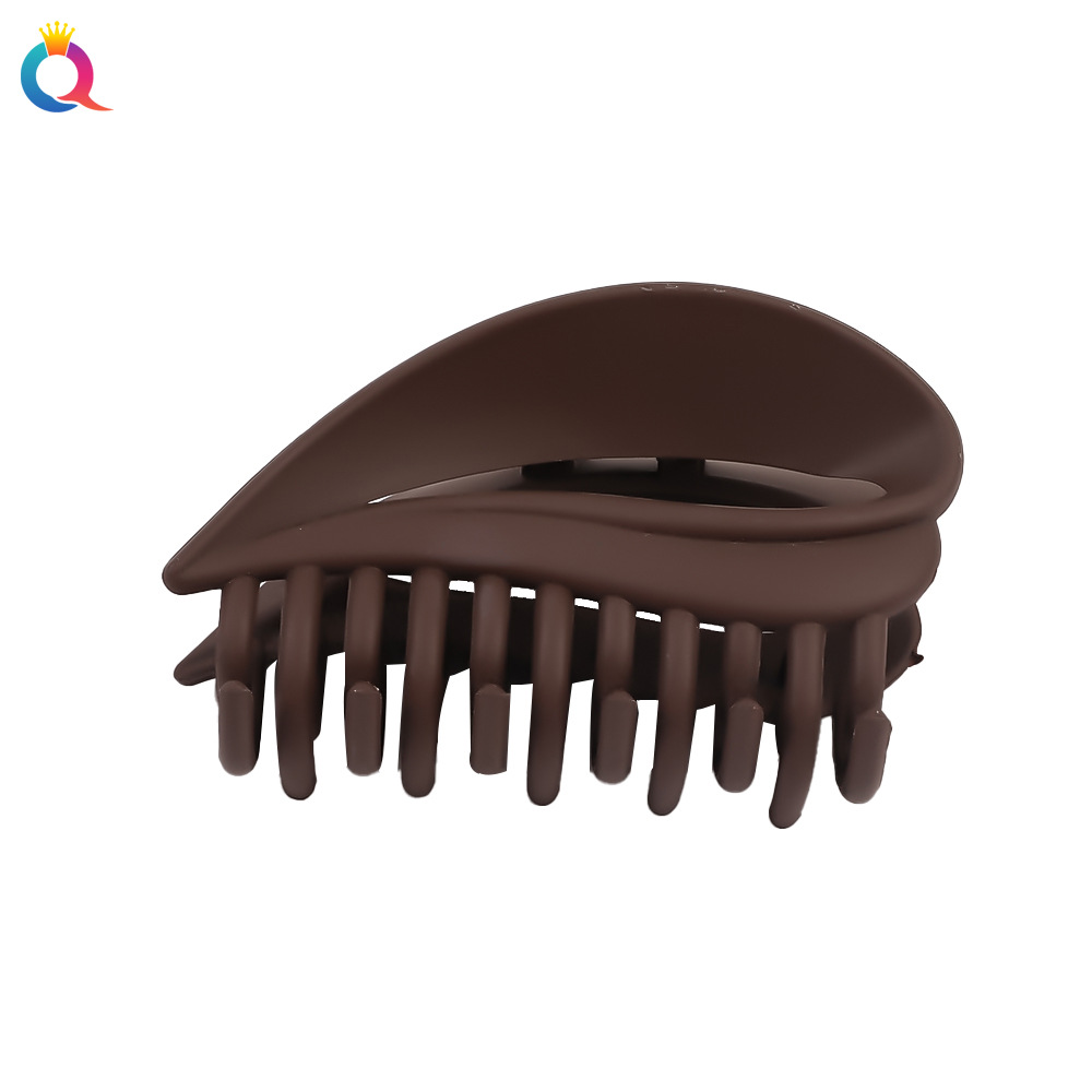 Qiyue Cross-border's best-selling accessories: matte coffee-colored hair clips, hairpins, and simple shark clips, as well as hair accessories wholesale Item Picture