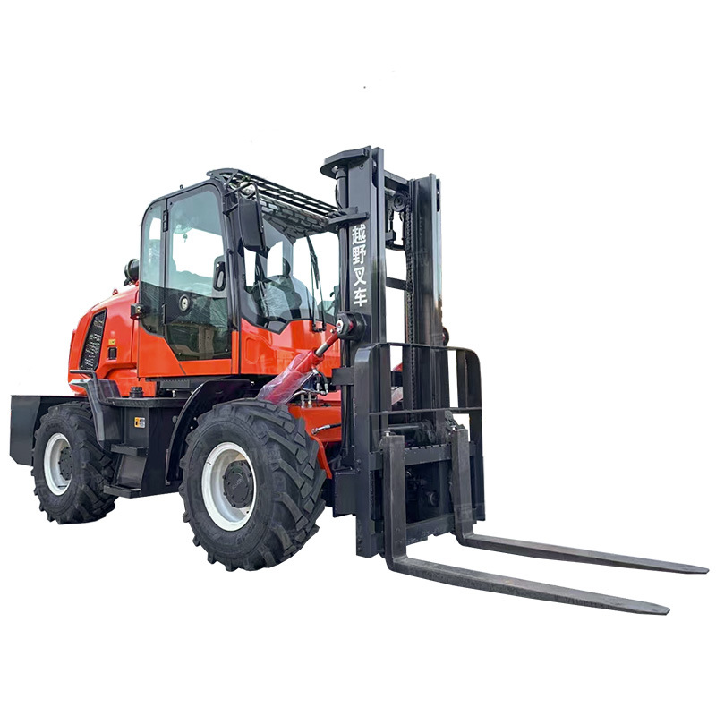 3.5-ton four-wheel drive off-road forklift manufacturer direct delivery, all-terrain suitable for muddy construction site handling and lifting forklift Item Picture