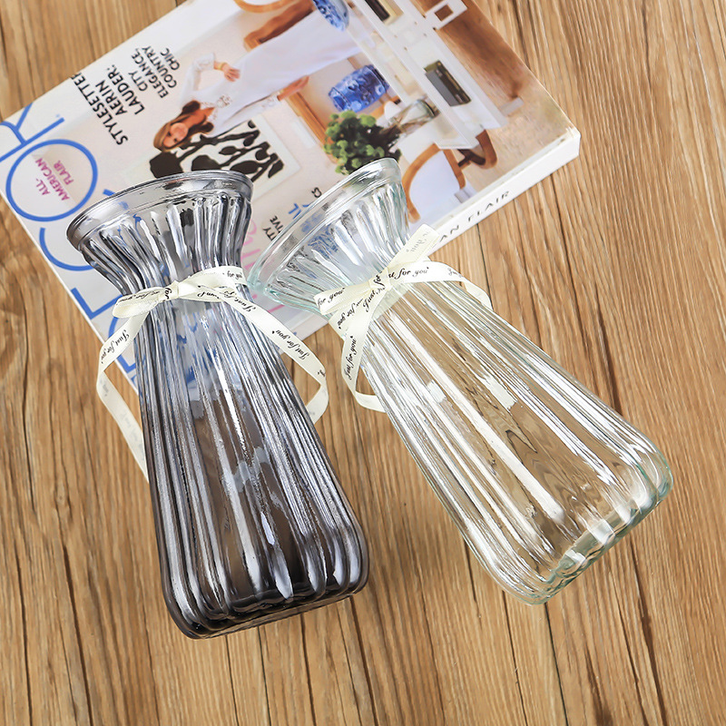 Creative Nordic handicrafts, glass vases, home ornaments, dry vases, transparent glass hydroponic decorative flower arrangement containers details Picture