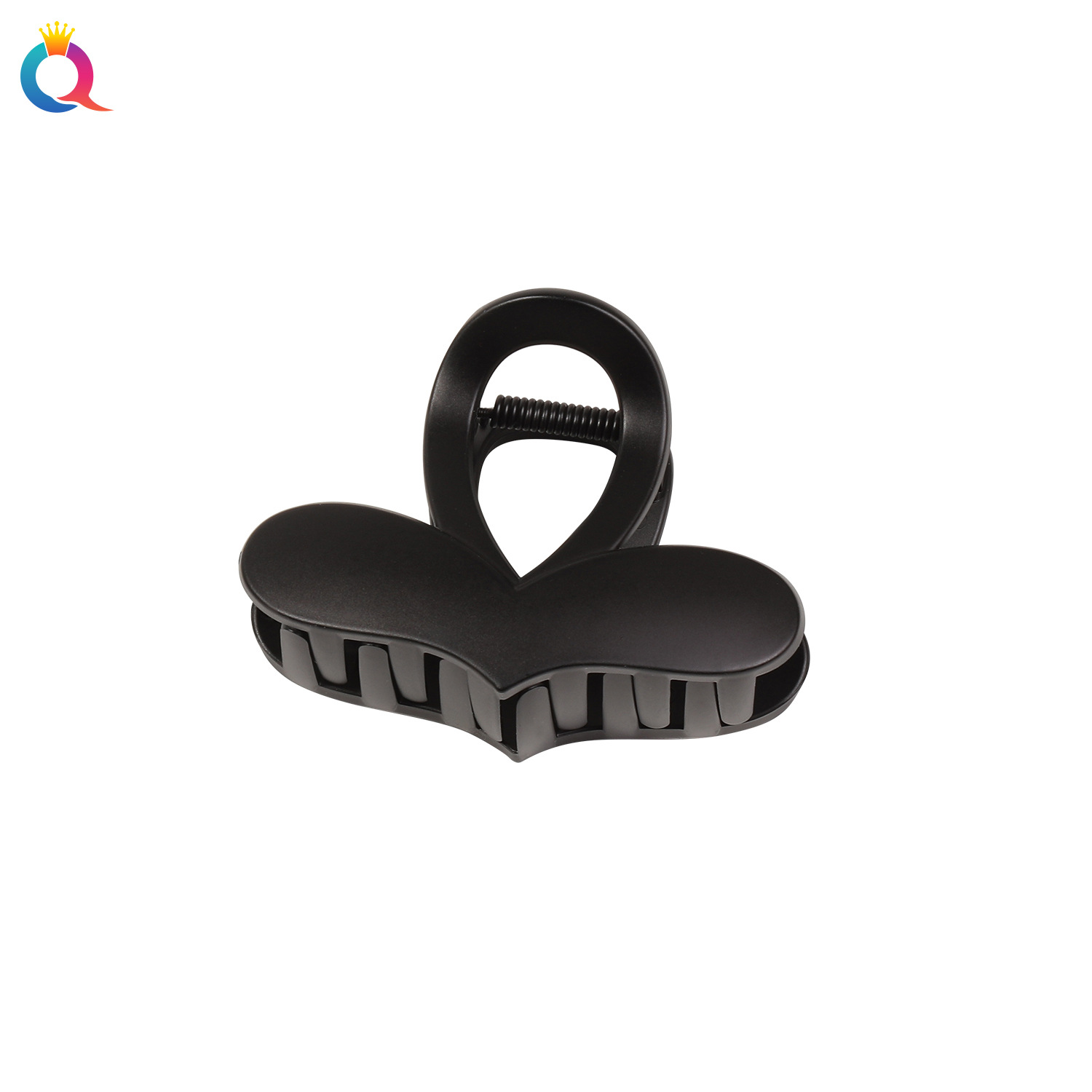 Qiyue Cross-border PC heart-shaped hair clips, back head curls, hair grabbers, women's high-end shark hair clips, hair grabbers, hair accessories wholesale Item Picture