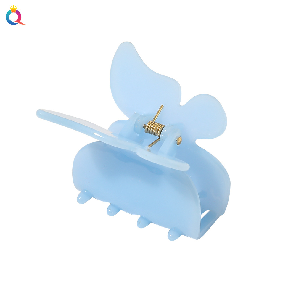 Wholesale of Qiyue Korean version large acrylic hair clips, super fairy updo, butterfly-shaped hair grips, and girl bun hair accessories Item Picture