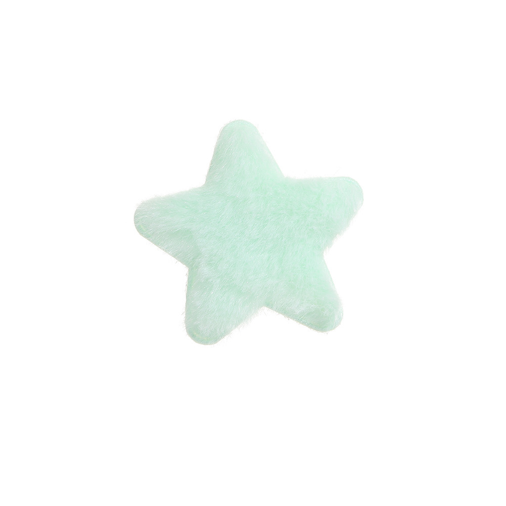 Cute heart-shaped star-shaped plush hair clips, children's hair accessories, headwear, five-pointed stars, diy plush hair clips, bangs clips, hair clips Item Picture