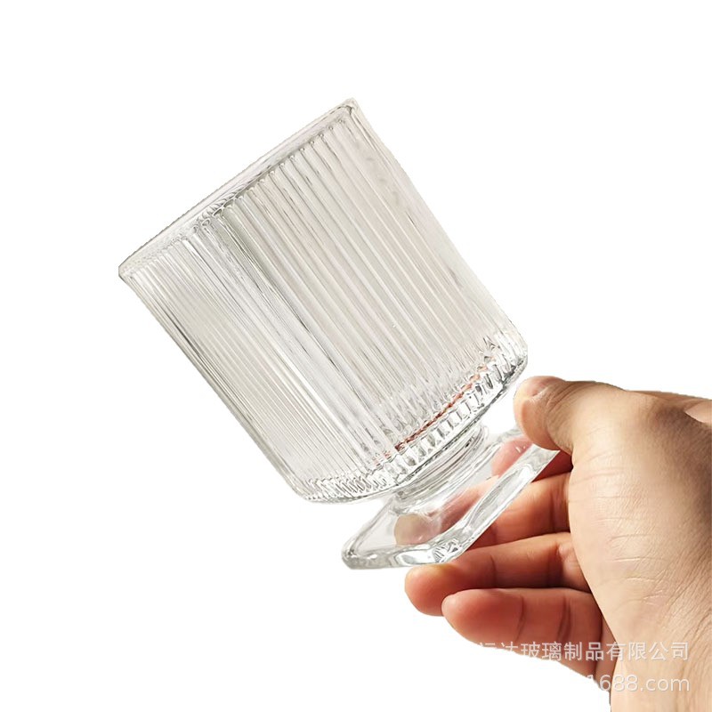 High-quality appearance level glass cups, square water cups, tea cups, wine glasses, milk coffee short cups, simple and transparent beverage juice cups Item Picture