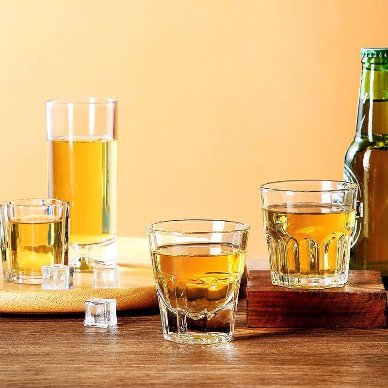 【20 pieces 】 Tempered cups, glass beer mugs, octagonal cups, KTV wine glasses, glass cups, 2-liang liquor cups for restaurants Specification drawing