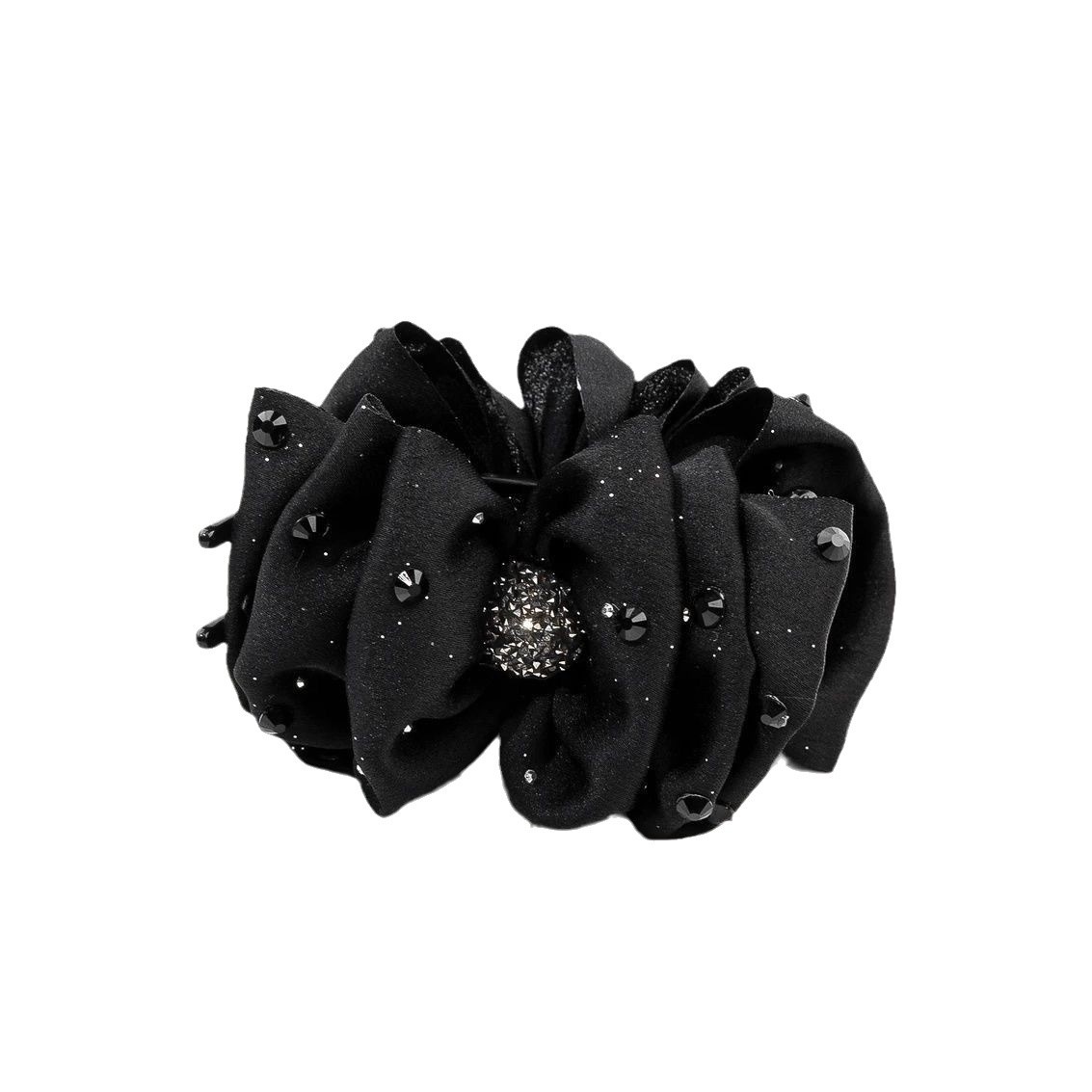 Cloud Bubble Grab clip, Korean style, fashionable and versatile, multi-layer full diamond bow hairpin, high-end women's bun hair clip Item Picture