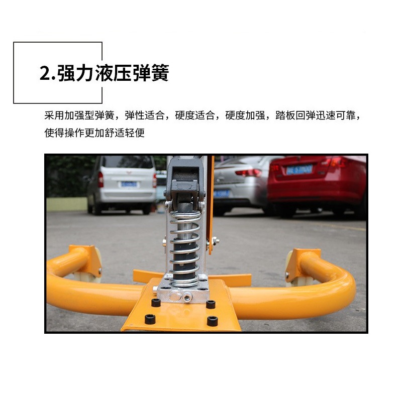 Manual oil drum transporter COY0.3A hydraulic lifting small trolley 300KG Hai Zhi Li iron drum plastic drum details Picture