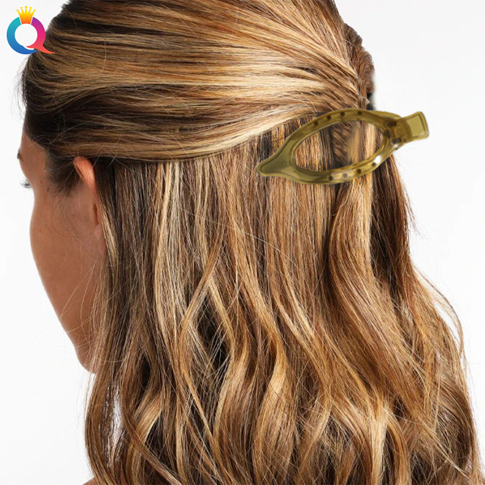 Qiyue Cross-border Amazon jelly-colored ponytail clips, hair clips, large duckbill clips, back of the head hair clips, hair grips Specification drawing