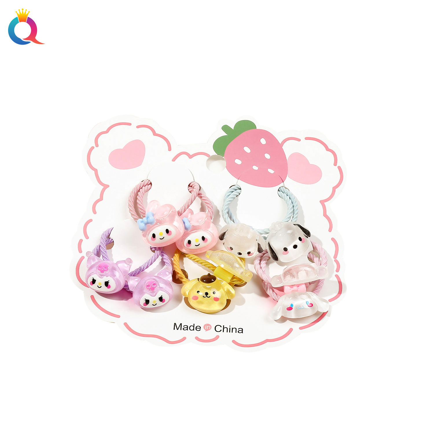 Wholesale of Qiyue children's hair accessories, including colorful ropes, rubber bands, hair ties, ponytail ties, hair bands, and cartoon hair accessories Item Picture