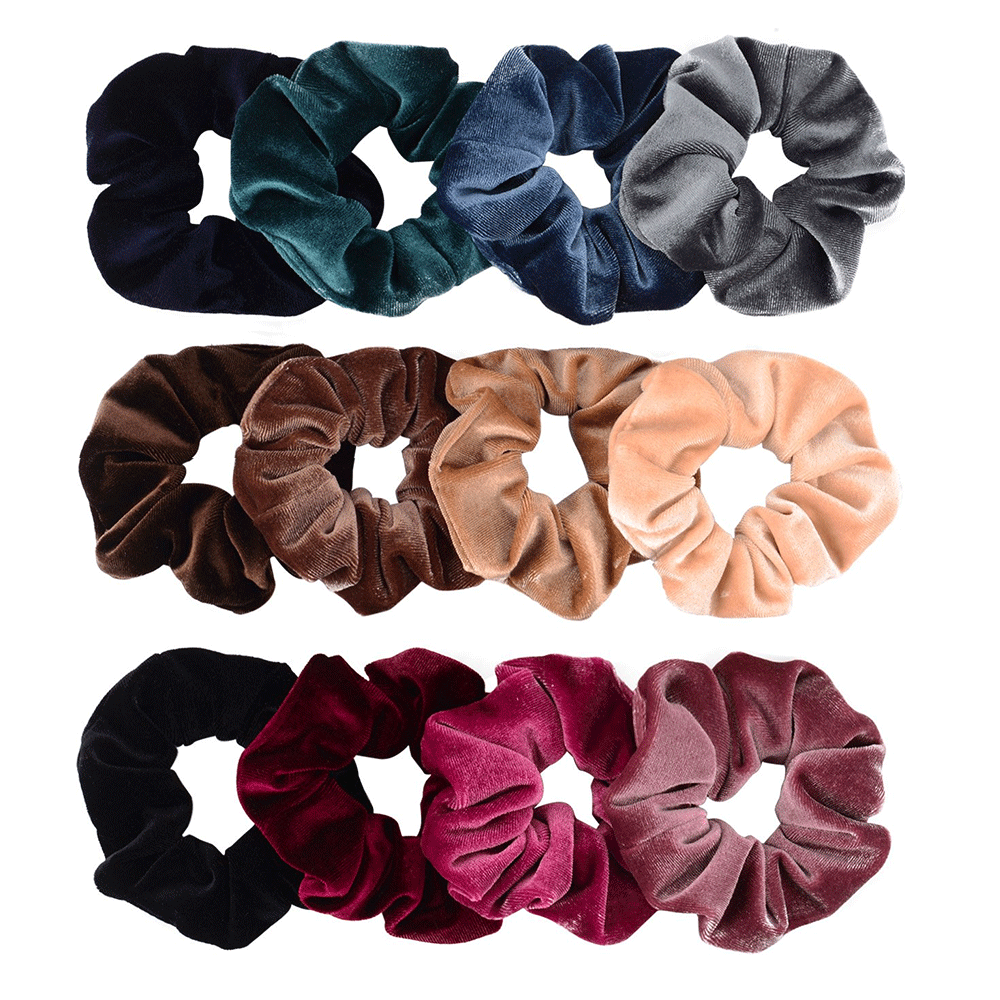 Qiyue Amazon Fashion Hair Band 46-color velvet Velvet Large Intestine Hair Band and hair accessory manufacturer Specification drawing