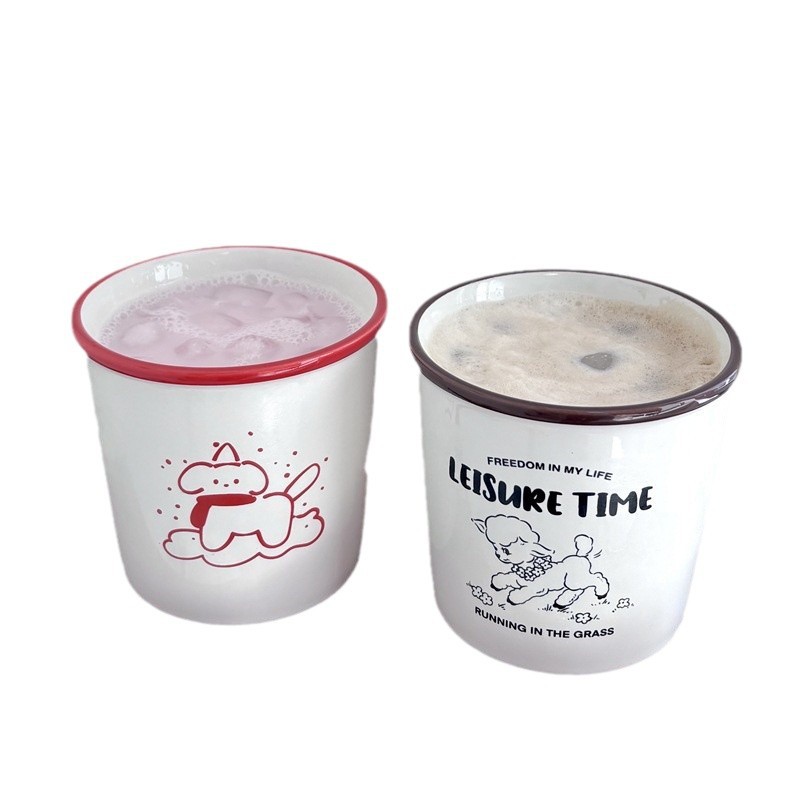 Maillard's small household coffee cups, Ins-style ceramic cups, mugs, breakfast milk cups, couple cups, children's cups Item Picture