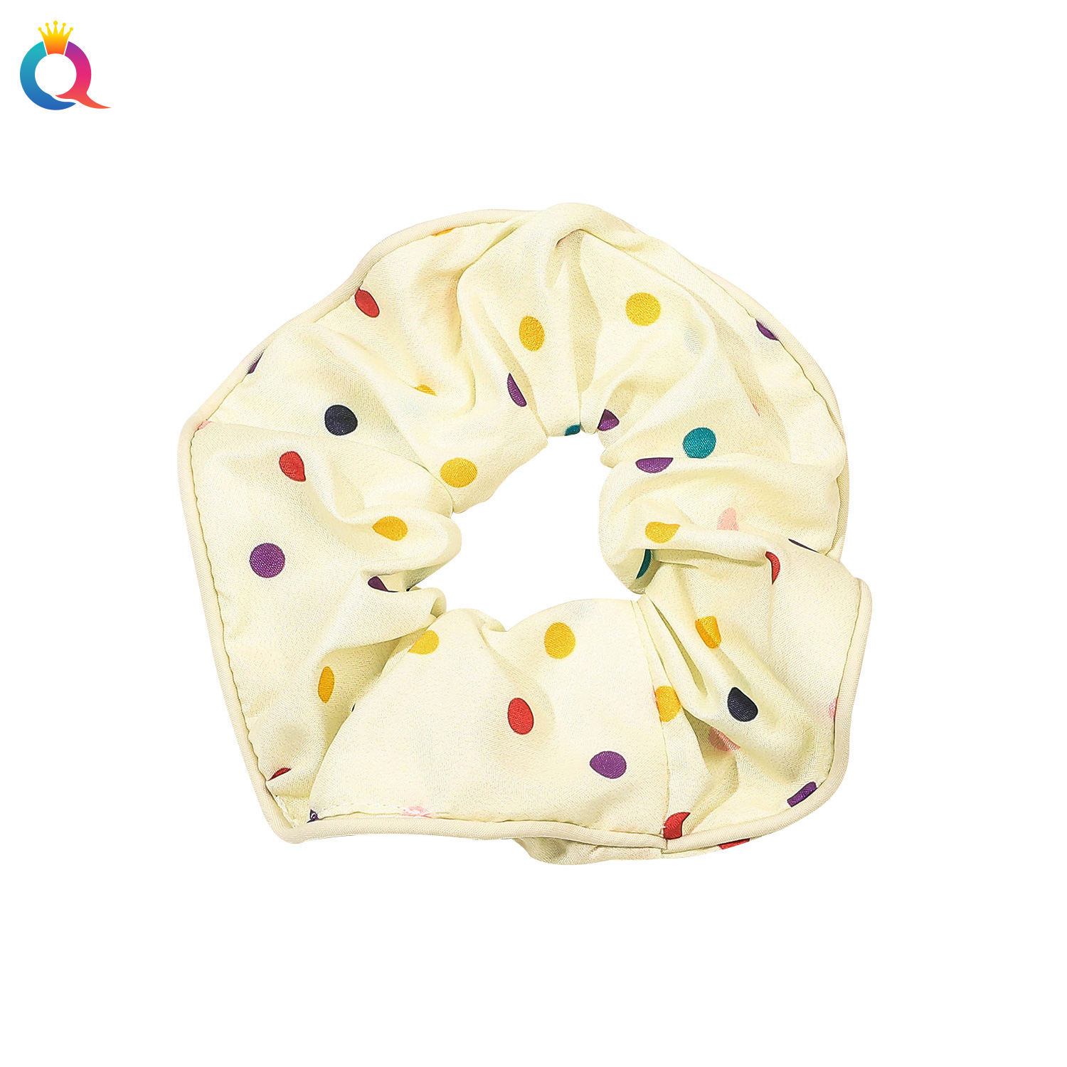 Wholesale of Qiyue lace-style bow large intestine hair bands with a high-end and sweet girl's floral hair tie and bun hair accessories Item Picture