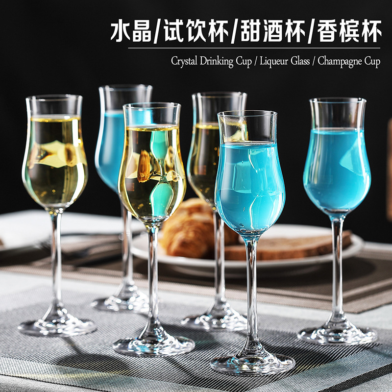Wholesale Idelita crystal glass tasting glasses, tulip sweet wine glasses, champagne glasses and tasting glasses with logo printing Application Scenario