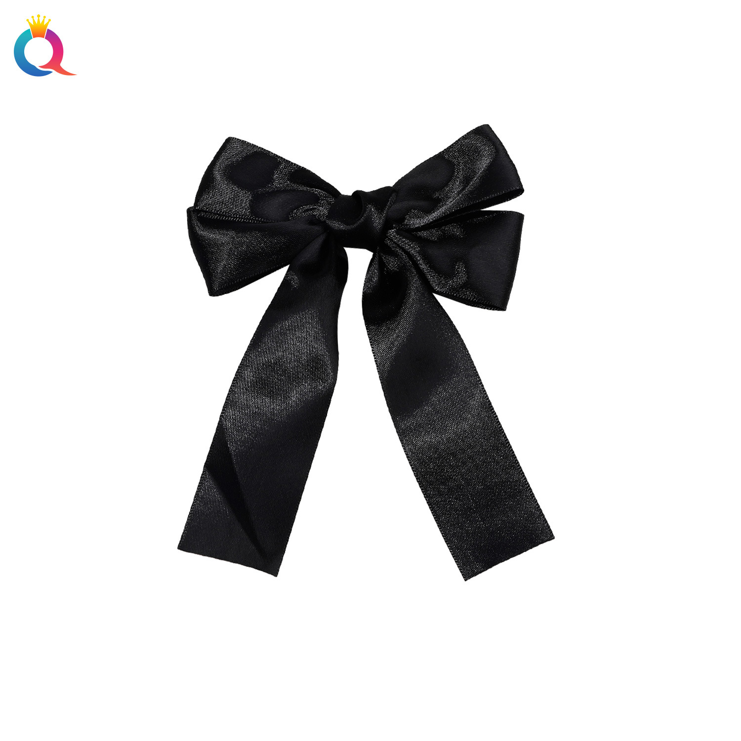 Wholesale of Qiyue Cross-border colorful ribbon bow hair clips, simple back head hair ties, webbing duckbill clips, and hair accessories Item Picture