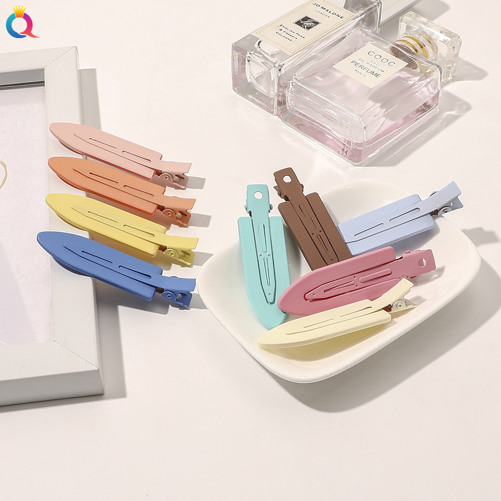 Qiyue Korean-style internet-famous seamless hair clip makeup setting hair clip side clip Cute girl colorful side clip full figure
