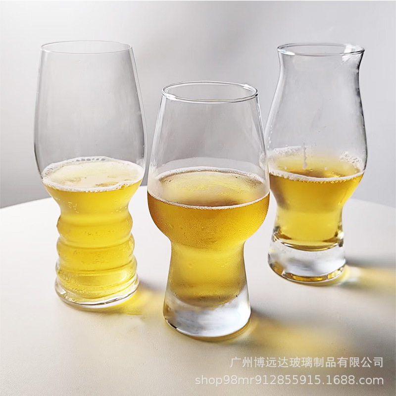 Craft beer mug LOGO, large-capacity glass cup, juice drink cup, home internet-famous creative bar draft beer cup details Picture