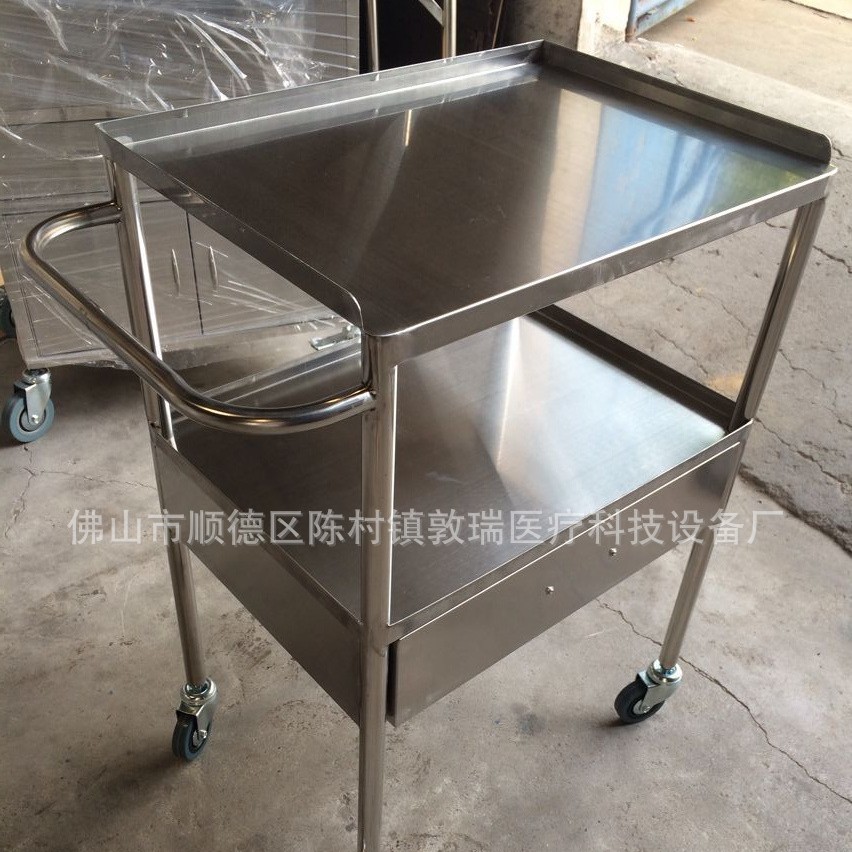 Factory direct sales of single-suction treatment trolleys, thickened mobile storage trolleys, tool trolleys, hospital nursing wholesale Specification drawing