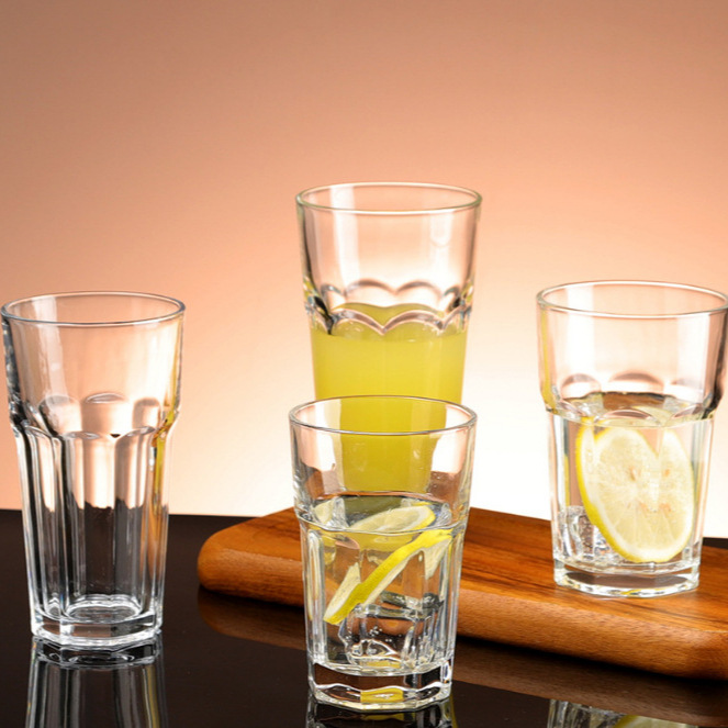 Thickened straight Bumanto cold drink cup, restaurant juice cup, heat-resistant tea star anise cup, lemon tea glass water cup full figure