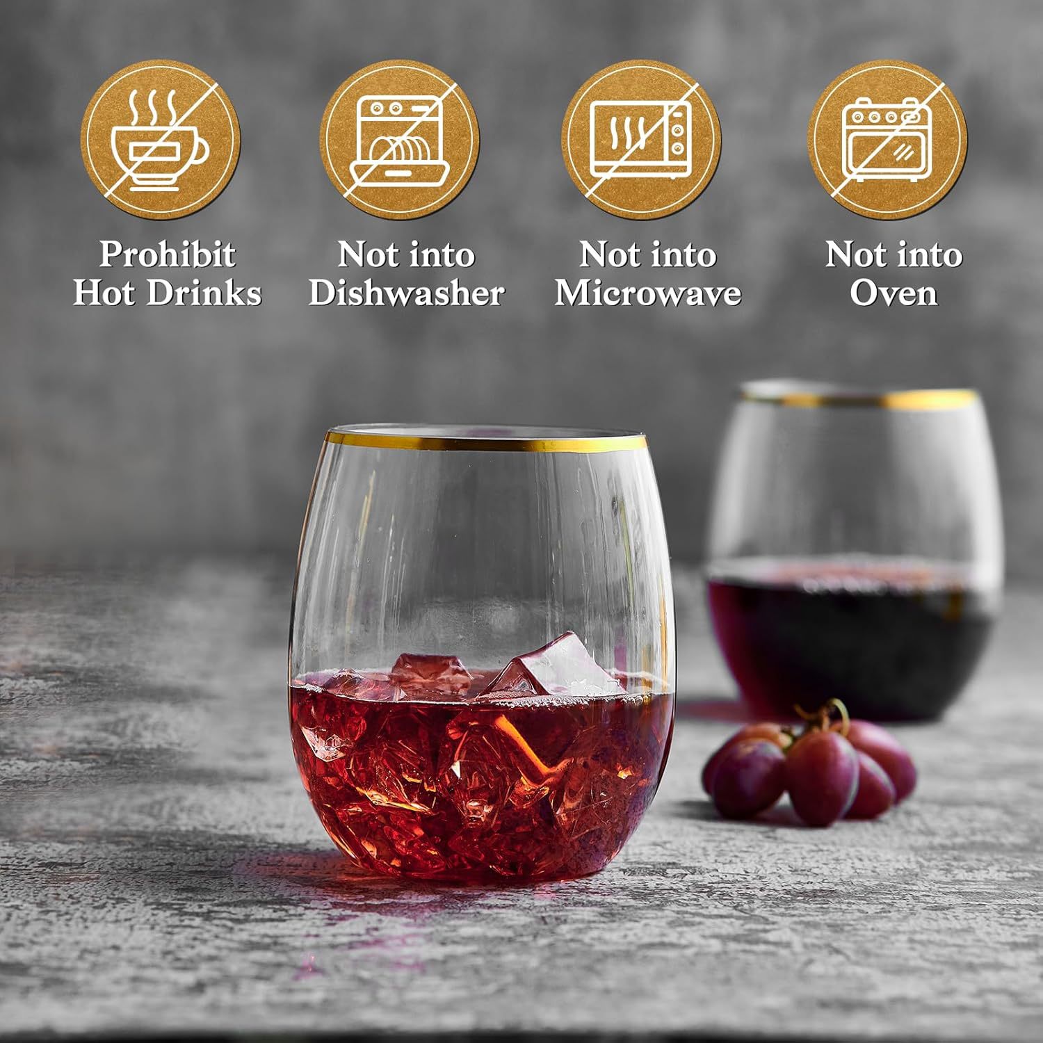 Wholesale pet transparent red wine glasses 350ml, plastic wine glasses, beverage glasses, disposable cold drink glasses 12oz champagne glasses Specification drawing