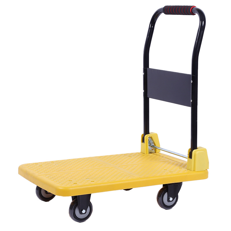Silent trolley, flatbed cart, household small trolley, plastic flatbed cart, trailer, truck, handling tool cart Item Picture
