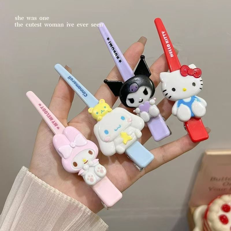 Cartoon large hair clips, cute forehead bangs clips, student hair accessories, abundant hair volume, duckbill clips, hair accessories, hair clips wholesale details Picture