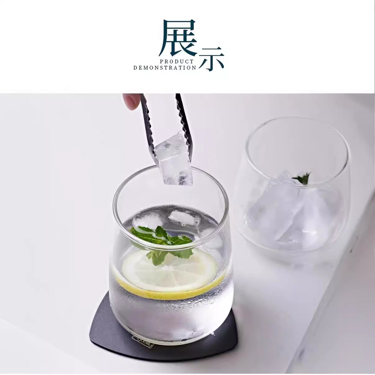 New Fuji Mountain Cup, popular glass cold drink cup, juice cup, bar sparkling water cup, whisky cocktail cup batch Application Scenario