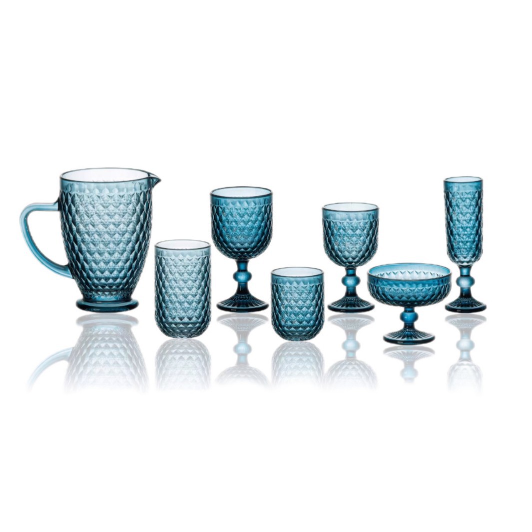 Factory direct sales of European-style crystal diamond original color glass cups, wine glasses, champagne cups, ice cream bowls, hotel household utensils full figure