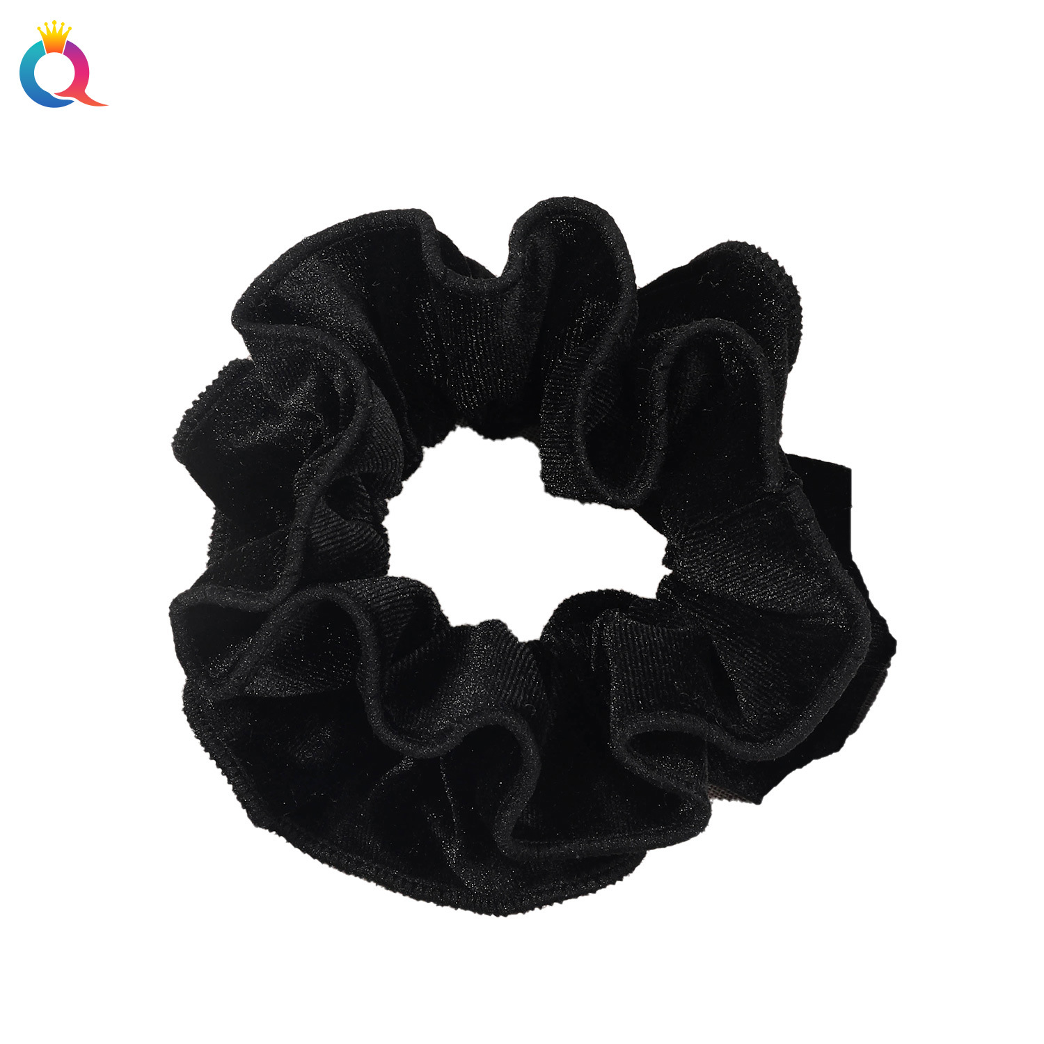 Qiyue Cross-border Retro Suede Velvet Large Intestine Hair Band, women's hair tie, Korean velvet hair rope, high-end hair rope and hair accessory wholesale Item Picture